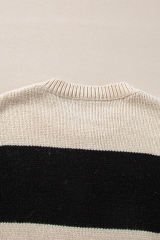 Jet Stream Colorblock Loose Pullover Sweater