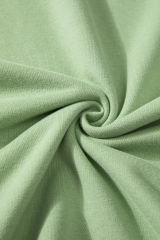 Smoke Green Solid O Neck High Low Hem Pullover Sweatshirt