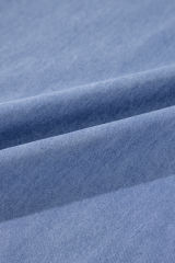 Myosotis Chambray Deep V Neck Bracelet Sleeve Maxi Dress