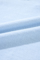 Beau Blue Flower Detail Knitted Notched Neck Sweater