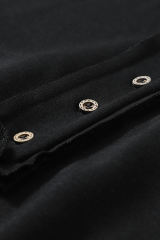 Brown Solid Color Textured Velvet Button Up Shirt