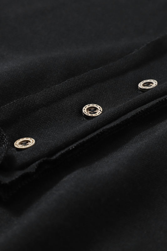 Brown Solid Color Textured Velvet Button Up Shirt