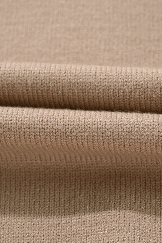 Parchment Colorblock Striped Trim Drop Shoulder Sweater