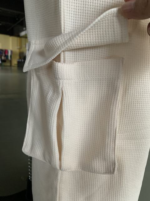Apricot Solid Textured Sweatshirt and Multi Pockets Pant Set