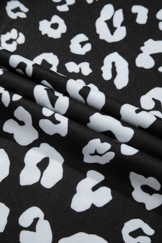 Leopard Wide Leg Pockets Plus Size Pants