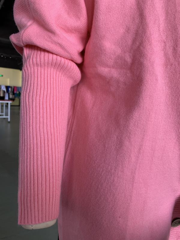Hot Pink Solid Color Buttoned Hooded Cardigan