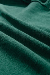 Blackish Green Colorblock Striped Trim Drop Shoulder Sweater