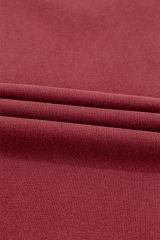Burgundy Plain Drop Shoulder Crewneck Pullover Sweatshirt