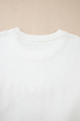 White Tinsel Merry AND Bright Pattern Plus Size Christmas Sweater