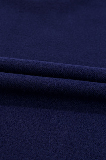 Navy Blue Solid Fleece Lined Drop Shoulder High Low Sweatshirt