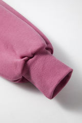 Valerian Solid Fleece Lined Drop Shoulder High Low Sweatshirt