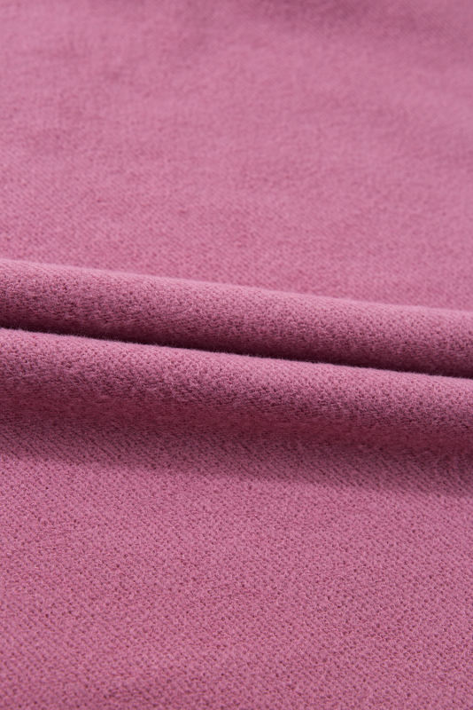 Valerian Solid Fleece Lined Drop Shoulder High Low Sweatshirt
