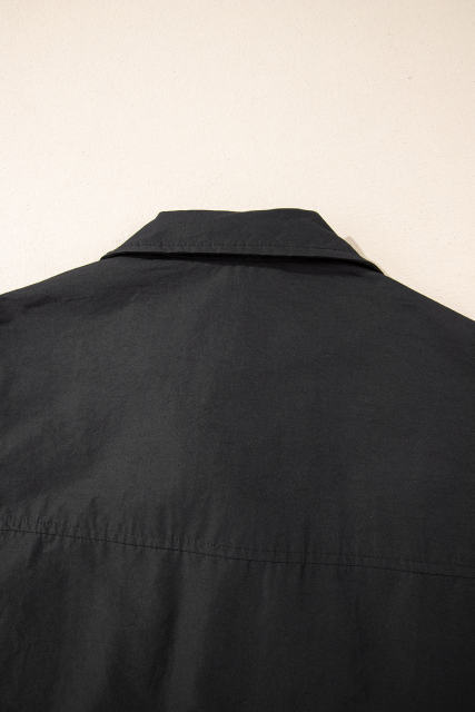Black Flap Pockets Zip Up High Neck Vest
