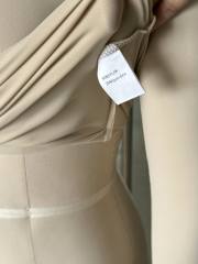 Apricot Solid Zip Up Nylon Slim Long Sleeve Top