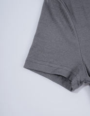 Dark Gray Short Sleeve Top and Drawstring Pant Lounge Set