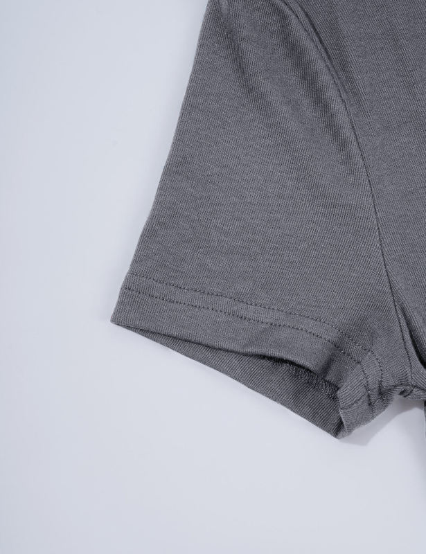 Dark Gray Short Sleeve Top and Drawstring Pant Lounge Set