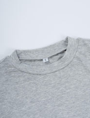 Gray Short Sleeve Top and Drawstring Pant Lounge Set