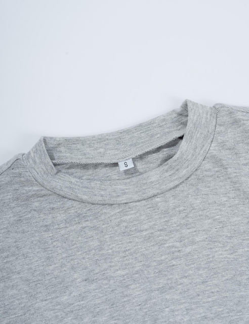 Gray Short Sleeve Top and Drawstring Pant Lounge Set