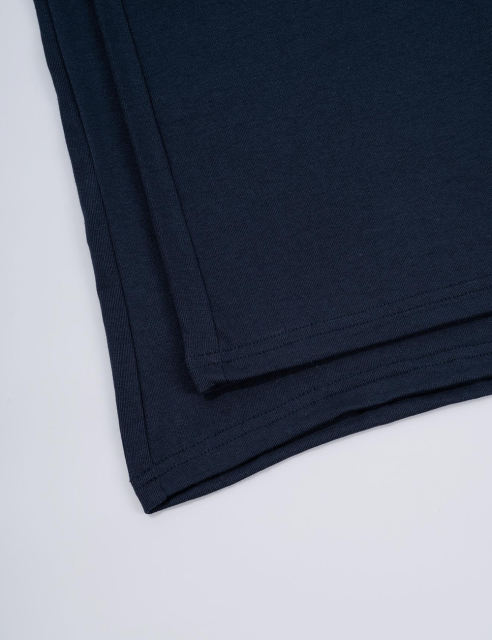 Navy Blue Short Sleeve Top and Drawstring Pant Lounge Set