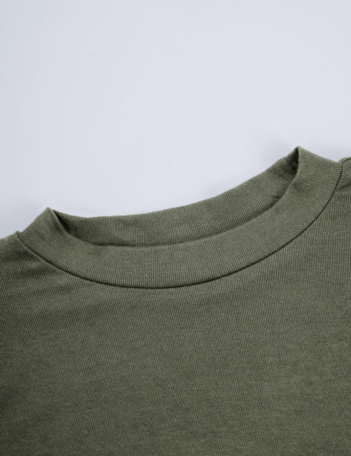 Army Green Short Sleeve Top and Drawstring Pant Lounge Set