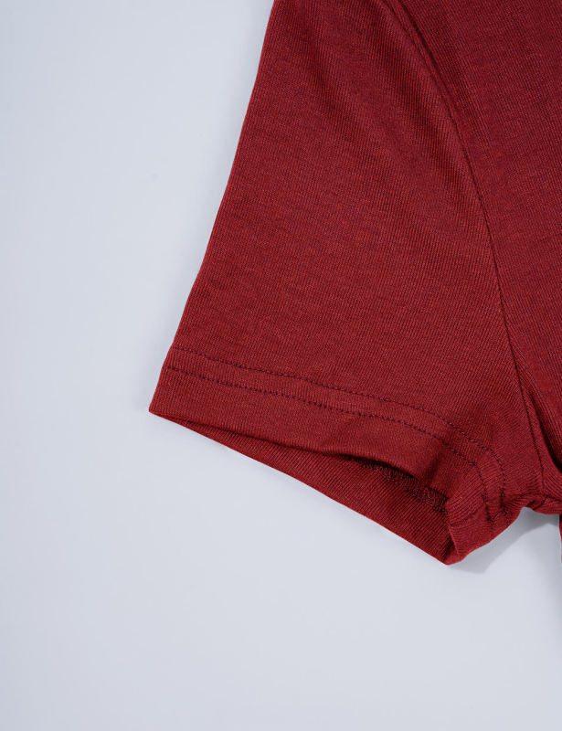 Wine Red Short Sleeve Top and Drawstring Pant Lounge Set