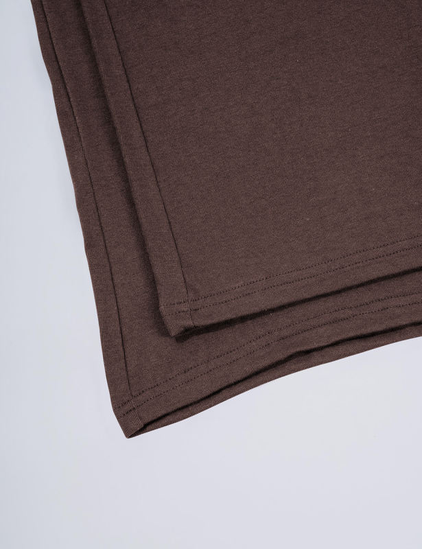 Brown Short Sleeve Top and Drawstring Pant Lounge Set