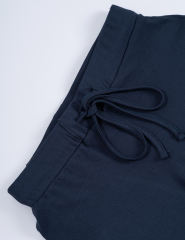 Navy Blue Short Sleeve Top and Drawstring Pant Lounge Set