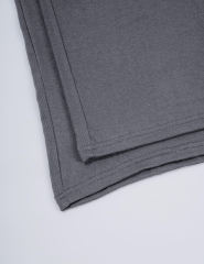 Dark Gray Short Sleeve Top and Drawstring Pant Lounge Set