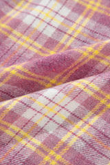 Pink Plaid Print Chest Pocket Long Sleeve Shacket