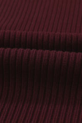 Mineral Red Patch Pocket Ribbed Knit Short Sleeve Sweater