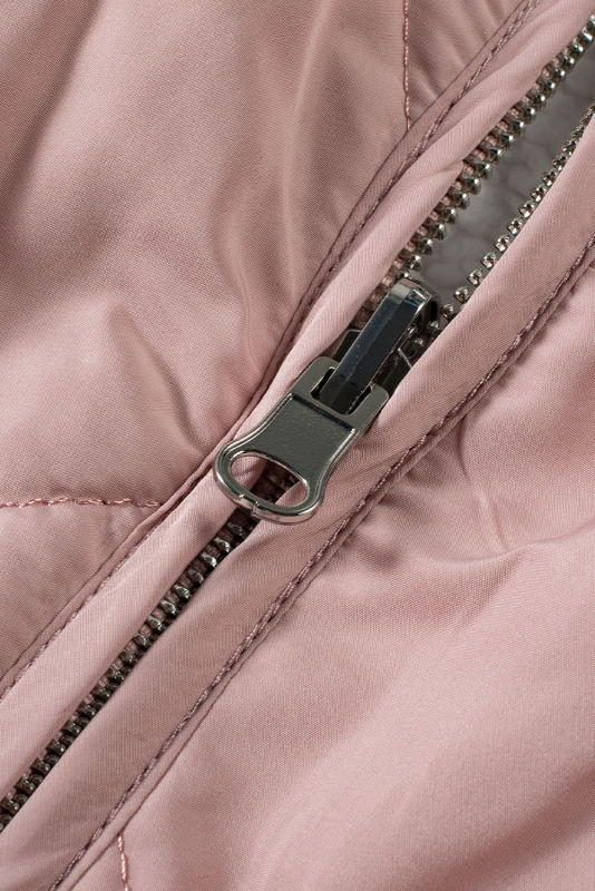 Pink Fleece Lined Quilted Vest Jacket