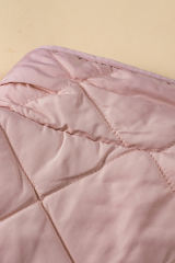Pink Fleece Lined Quilted Vest Jacket