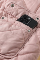 Pink Fleece Lined Quilted Vest Jacket