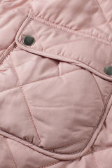 Pink Fleece Lined Quilted Vest Jacket