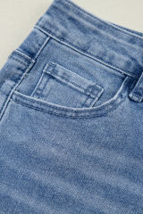 Ashleigh Blue Acid Wash Distressed Wide Leg High Waist Jeans