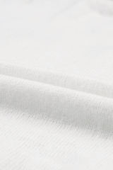 White XOXO Glitter Print Round Neck Casual Sweater