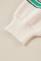 Beige Tinsel Holly Jolly Graphic Classic Sweater