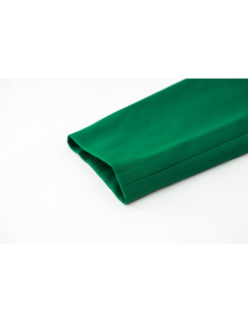 Green Solid Color Lapel Collar Blazer Coat