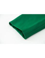 Green Solid Color Lapel Collar Blazer Coat