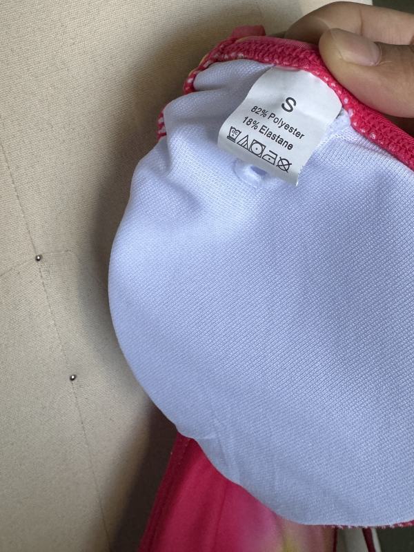 Rosy Abstract Print 3pcs Bikini and Beach Cover Set