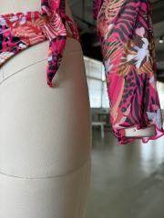 Leopard Floral Print 3pcs Bikini and Beach Cover Set