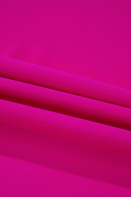 Rose Red Oversized Color Block Boat Neck Tunic Blouse