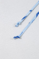 Sky Blue Floral Print Tiered Frilled Trim Flutter Sleeve Maxi Dress