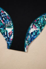 Sea Green Drawstring Tummy Control Mix-and-match 2pcs Tankini Swimsuit