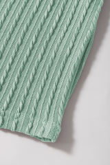 Moonlight Jade Solid Color Textured Flutter Sleeve Top