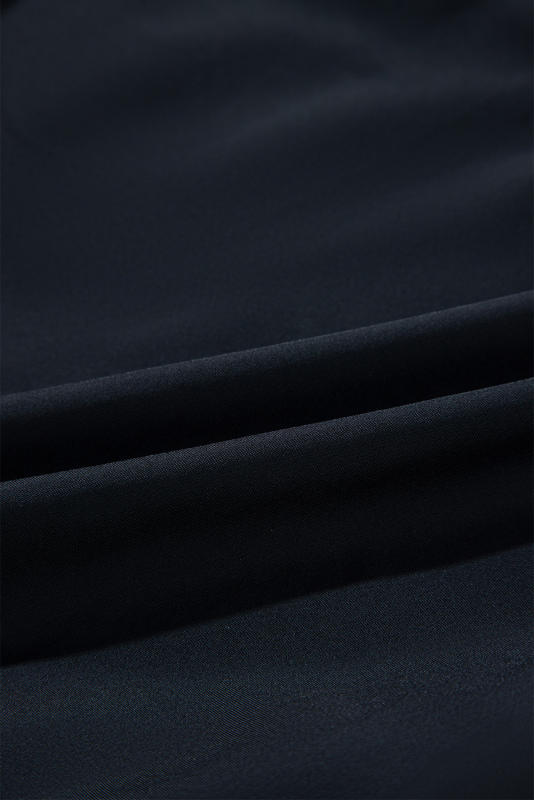 Black Color Block Ric Rac Trim U Neck One Piece Swimsuit