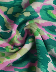 Green Ethnic Printed Lace-up V-neckline Maxi Dress