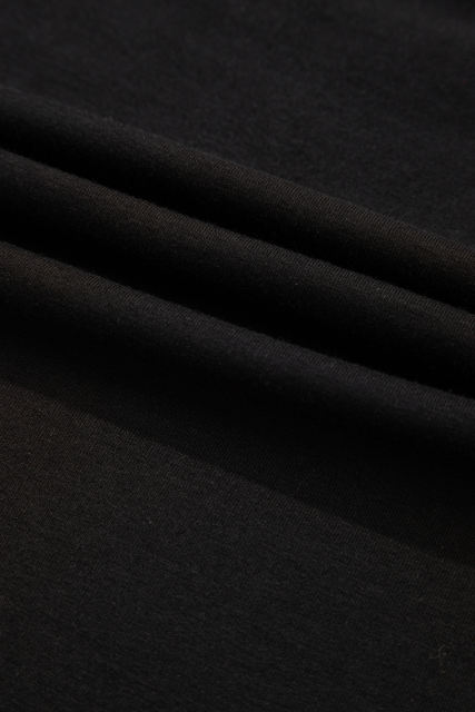 Black Checkerboard Peace Sign Printed Round Neck T Shirt