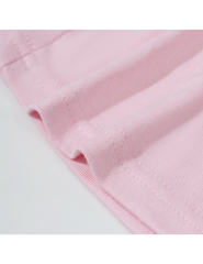 Pink Star Printed Long Sleeve Crop Top