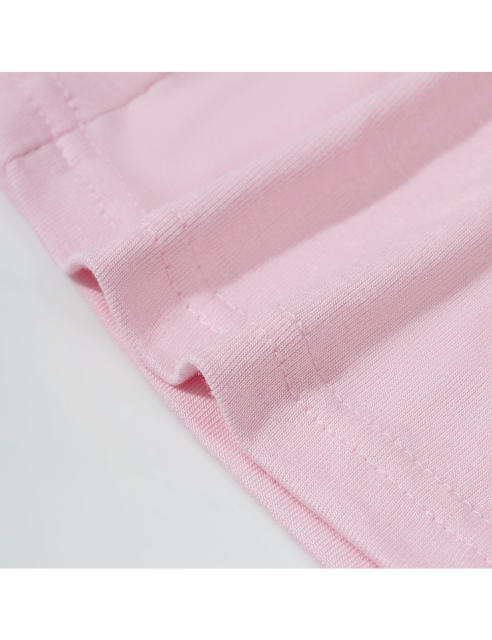 Pink Star Printed Long Sleeve Crop Top